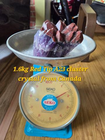 Auralite 23 Red Tip cluster crystal from Canada - photo 4 of 4