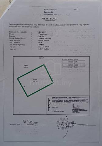 Tanah Mukim Merchang marang in di jual 1