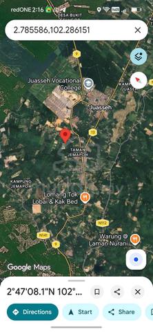TANAH RATA 2 Ekar Untuk Dijual JUASSEH KAPITAN 1