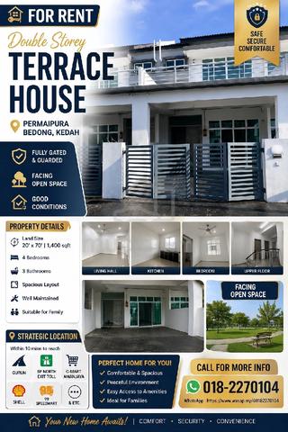 Rumah Double Storey Terrace PERMAIPURA BEDONG 1