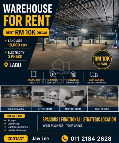 For Rent Warehouse Factory 1