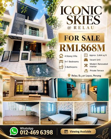 4-Storey Luxury Villa Iconic Skies, Relau, Penang For Sale 1