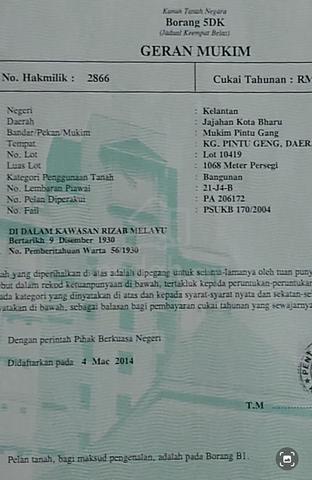 Good Land for Sale at Wakaf Che Yeh - Kota Baharu 2