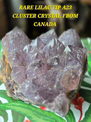Rare Lilac Tip Auralite 23 cluster crystal-Canada - photo 6 of 6