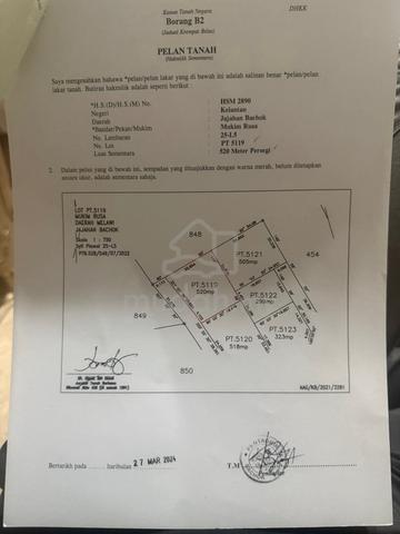 Tanah kubang keladi , Tangok untuk di jual 1