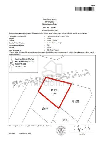 Tanah Banglo Corner Lot RPT Sungai Galah, Kampung Gajah 1