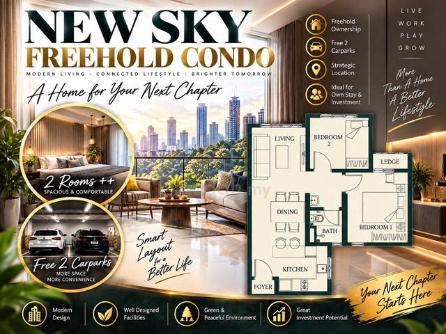 1st Home 100% Full Loan, 2 Carparks Freehold Super Low Density 1