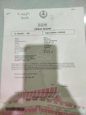 Tanah pertanian untuk mendirikan rumah 1
