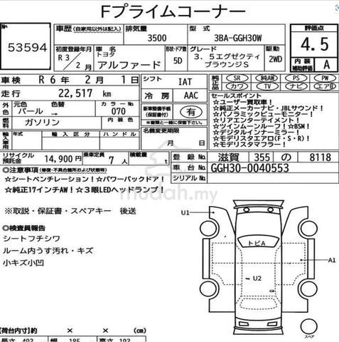 2021 Toyota ALPHARD 3.5 EXECUTIVE LOUNGE GGH30 ELS - 2