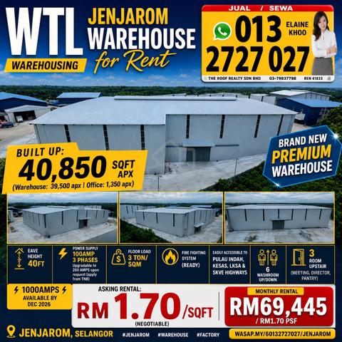 Jenjarom WAREHOUSE for Rent 1