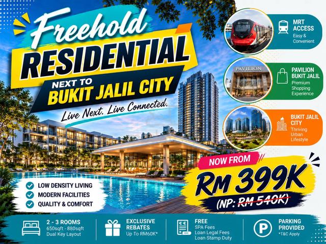 Bukit Jalil South @ Link Pavilion 2|FULLY FURNISHED 3-4 Room KLCC View 1