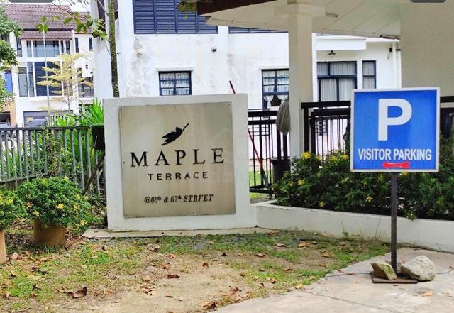 CORNER LOT cheap 3 storey terrace house Maple Terrace shah alam 4