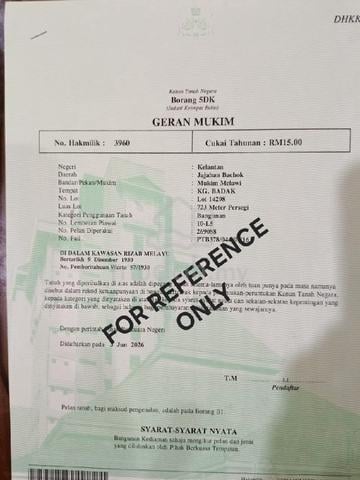 Tanah Kg Badak Bachok Kelantan Untuk Dijual 1