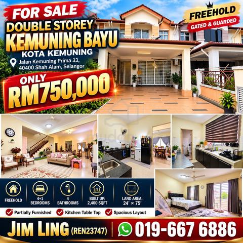 [Super Below Value] 2 storey Kemuning Bayu, Kemuning Utama 1