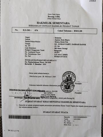 Kelantan Kota Bharu Freehold Land For Sale 1