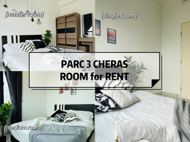 ‼️NO PARTITION‼️ Medium Room @ Parc 3 Cheras Maluri Walk To MRT Maluri 1