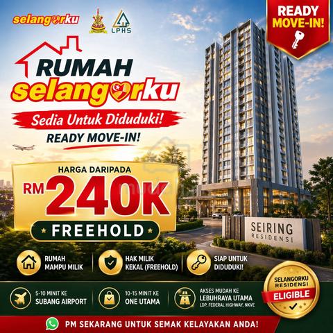 1st Home Invest @ Elmina ! 2 R 2 CP @ 1.1K/mth | 5 Min Subang Airport 1