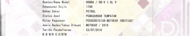 2016 Honda HR-V 1.8 V (A) 1THN WARANTY LOAN KEDAI - 2