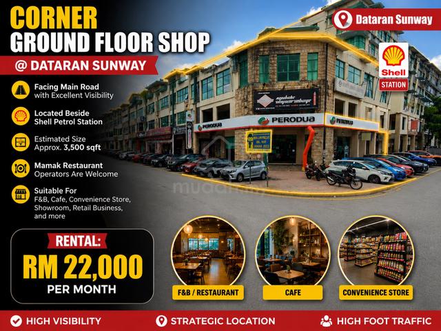 Corner Ground Floor Shop @ Dataran Sunway (Corner Lot!!!) 1