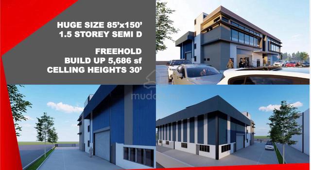 Semenyih South New 1.5sty Semi D LA 85x150 Freehold Factory 1