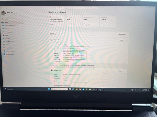 HP Victus 16 Gaming Laptop Ryzen 5 6600H RTX 3 - photo 2 of 6