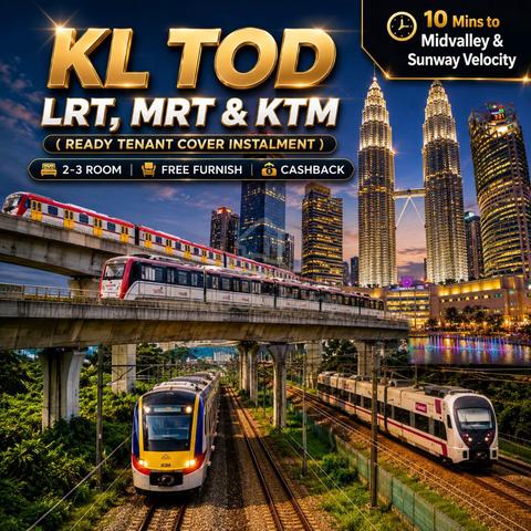 KL Corp Condo【 Beside LRT & MRT 】Direct KTM ! Near Midvalley, Velocity 1