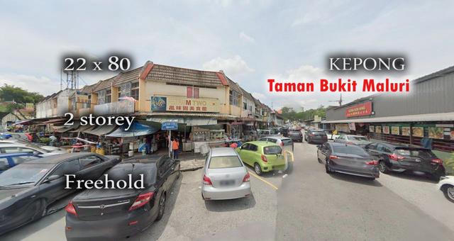 Kepong Taman Bukit Maluri Freehold 2 Storey Shop High ROI Mature Area 1