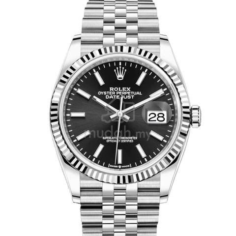 NEW Rolex Datejust 36mm Bright Black 126234 - Watches & Fashion ...