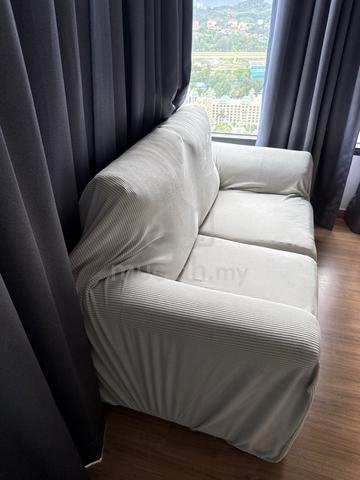 2-Seater Corduroy Sofa with Fitted Cover - photo 3 of 3