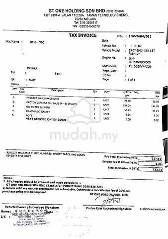 2023 Proton X50 PREMIUM 1.5 FULLSERVICE P/BOOT SUV - 5