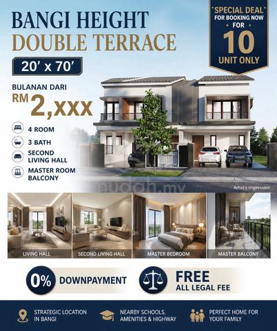 New Bangi Height Double Storey Bulanan Dari RM2xxx 1