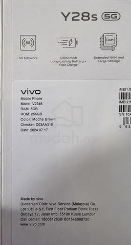 Vivo Y28s 5G 256 GB NEW SEALED - photo 2 of 2