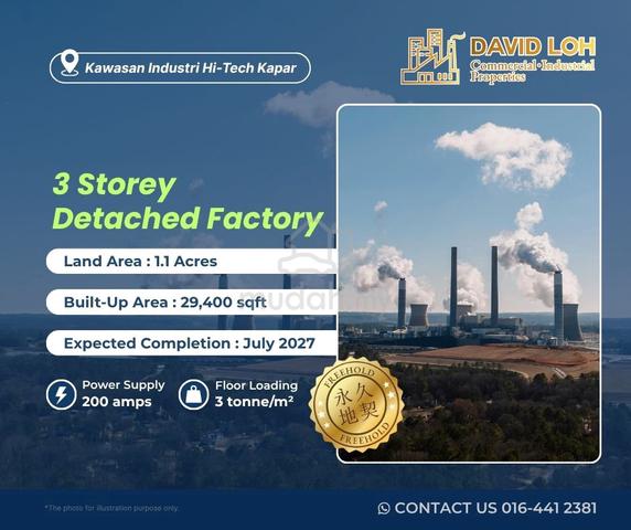 Kawasan Ind Hi-Tech Kapar, Klang – 3-Storey Detached Factory For Sale 1