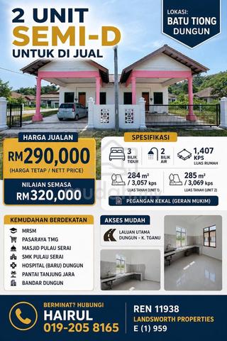 Semi D Batu Tiong Mampu Milik Bawah 300k 1