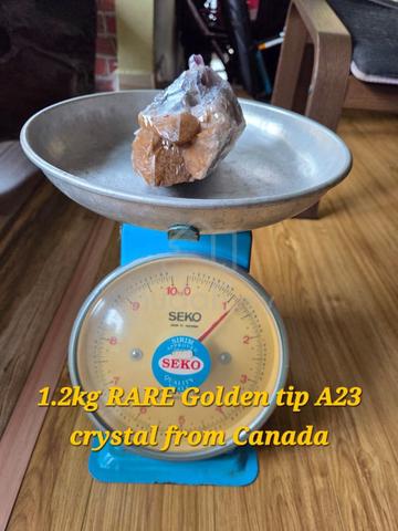 Rare Golden Tip Auralite 23 crystal from Canada - photo 3 of 4