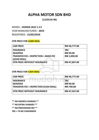 2019 Honda JAZZ 1.5 E (A) F/LIFT HARGA BERPATUTAN - 3
