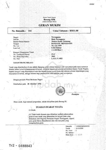 Tanah Getah untuk di jual 1