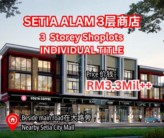 3 Storey Freehold Individual Tittle Shoplot At Setia Alam 1