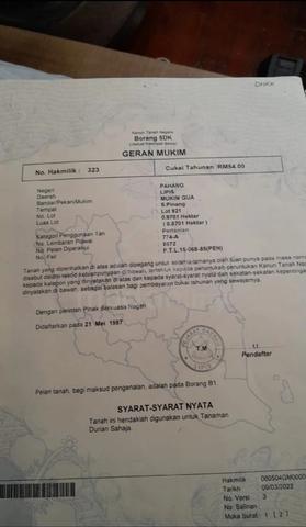 Freehold Durian Land For Sale In Kuala Lipis 1