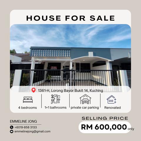 Tabuan Jaya Single Storey House near H&L Supermarket 1