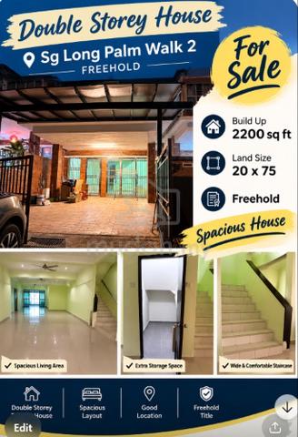 Double Storey House @ Sg Long Palm Walk 2 1