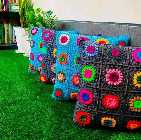 crochet cushions  - photo 2 of 6