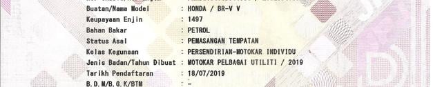 2019 Honda BR-V 1.5 V (A) 1THN WARANTY LOAN KEDAI - 2