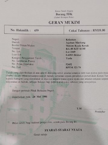 tanah utk dilepaskan.. direct owner.. 1