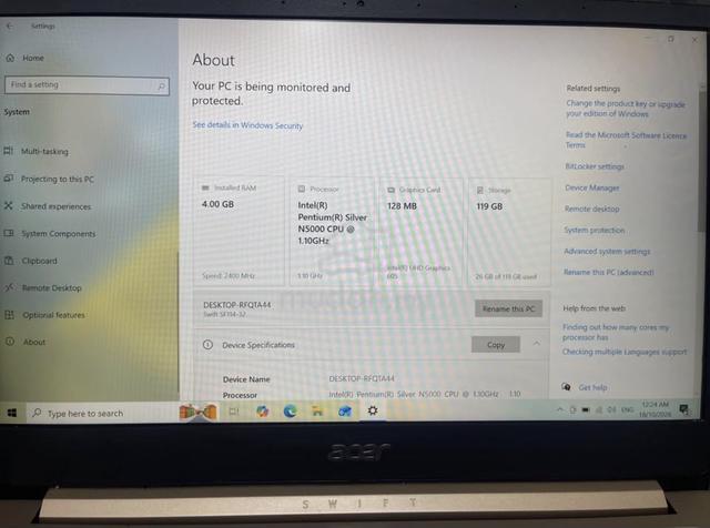 AcerSwift 1 14"Laptop(FHD IPS,SSD,Fingerprint) - photo 5 of 6