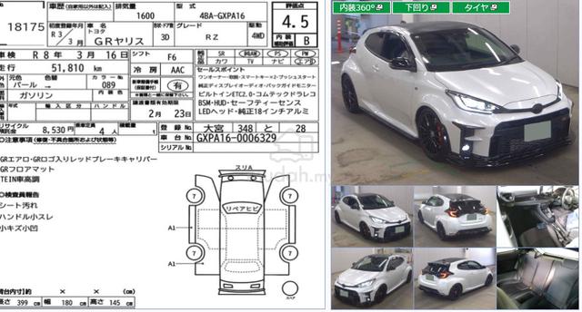 4.5B 51K KM MILEA 2021 Toyota GR YARIS 1.6 RZ (M) - 2