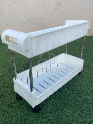 YF18M  Rak Plastik 2 Tier Slim Plastic Rack Shelf - photo 3 of 6