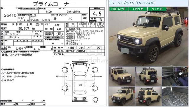 2024 Suzuki JIMNY 1.5 JC Sierra (A) Grade 4.5B 20k - 2