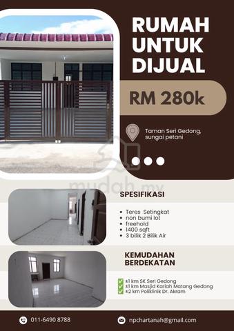 Rumah Untuk Dijual - Taman Seri Gedong Sungai Petani 1