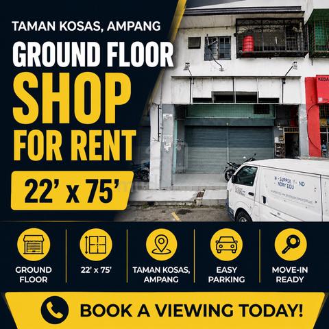 Ground Floor Shop For Rent @ Taman Kosas, Ampang 1